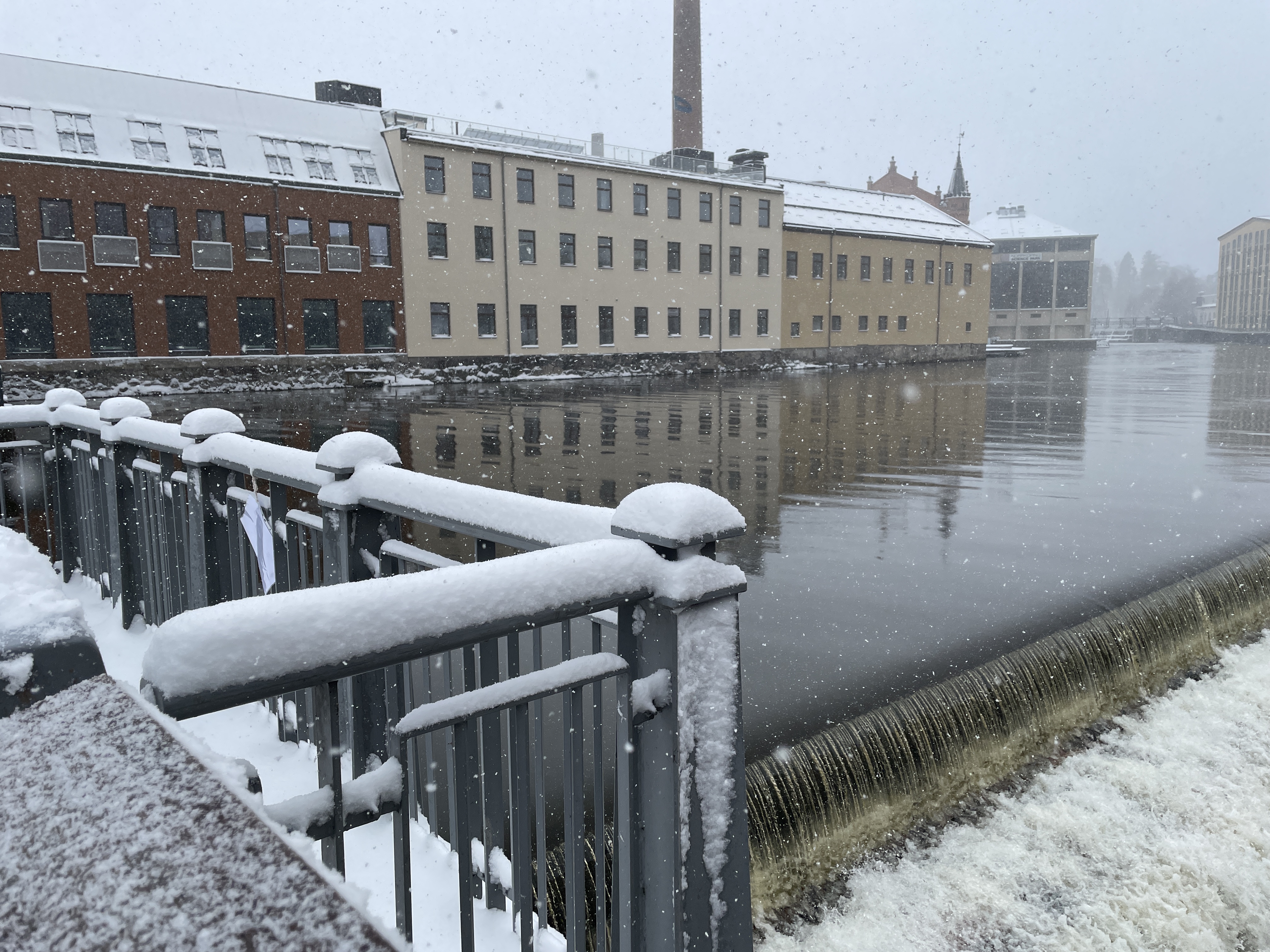 Image of campus Norrköping in the winter