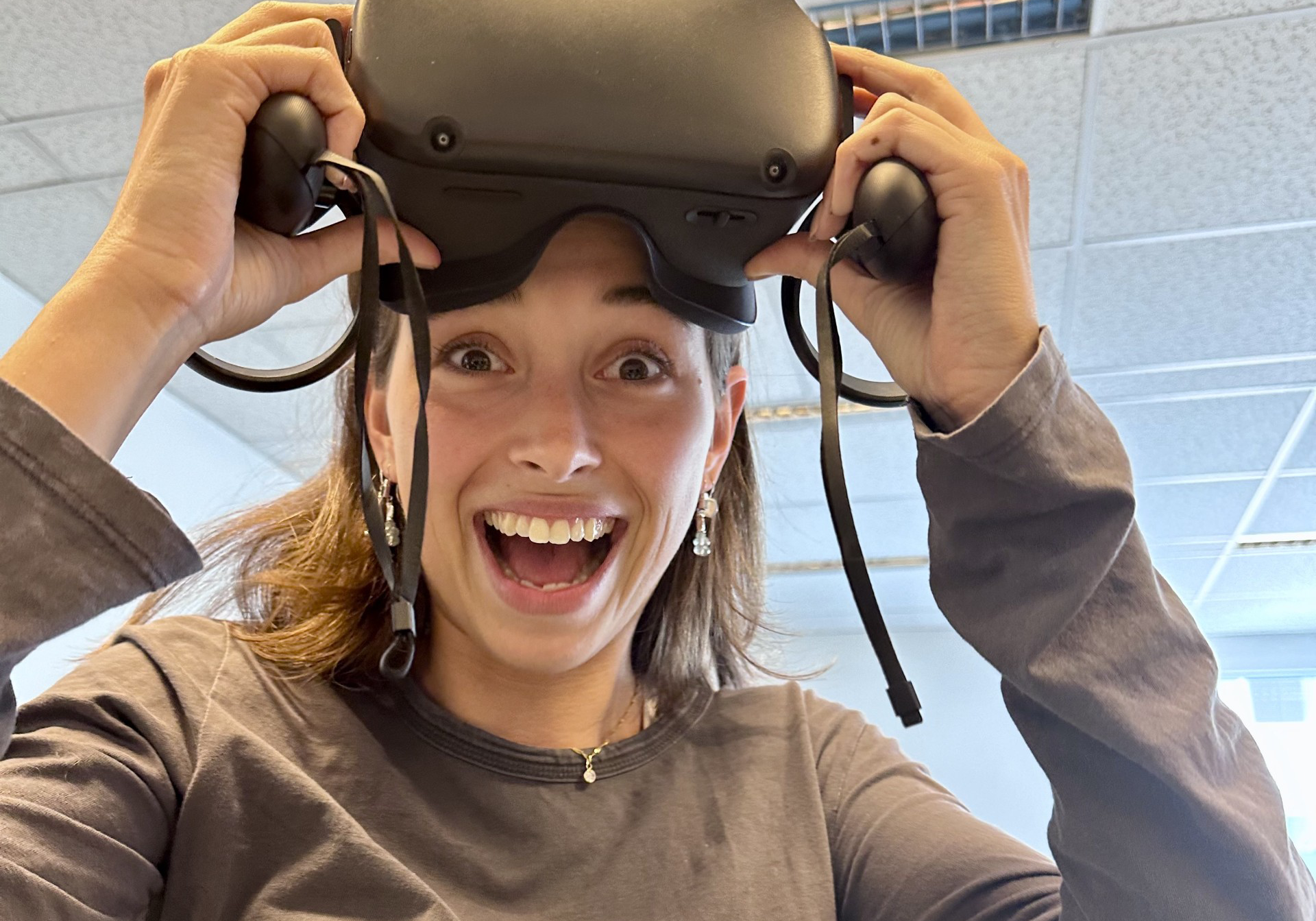 Happy VR user